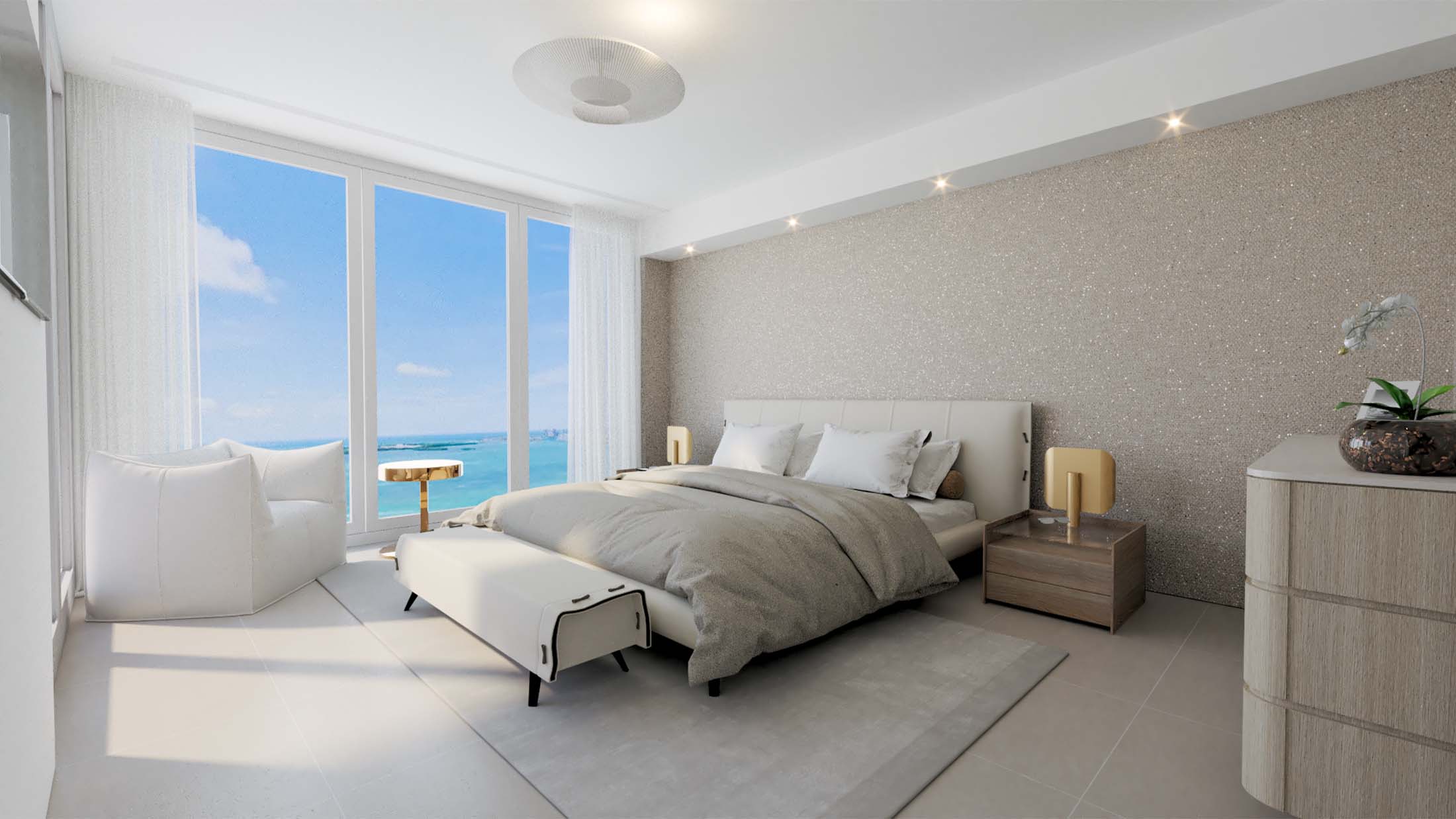 1_0005_ALCOBA PPAL VISTA 1 Wellness clinic secondary therapy room, designed by Beatrice Leupold